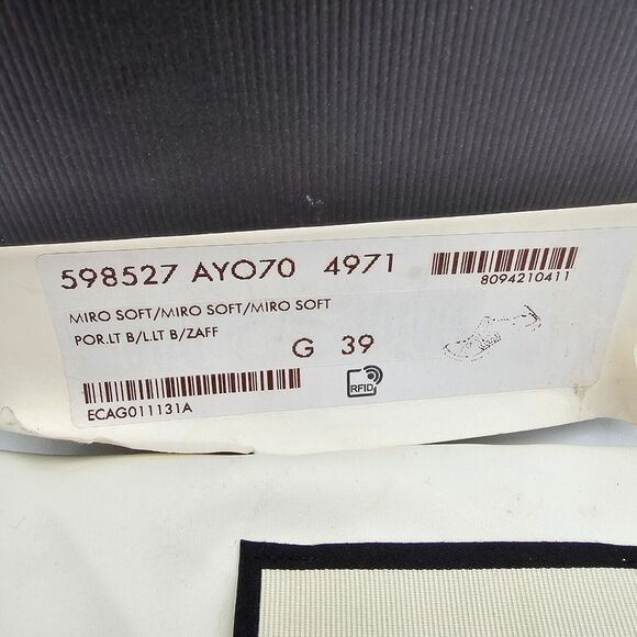 Gucci GG Ace Sneakers Size 39 US 9 Light Blue Leather Authentic Designer Low Top - Picture 11 of 11